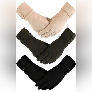 Women winter touch screen texting gloves